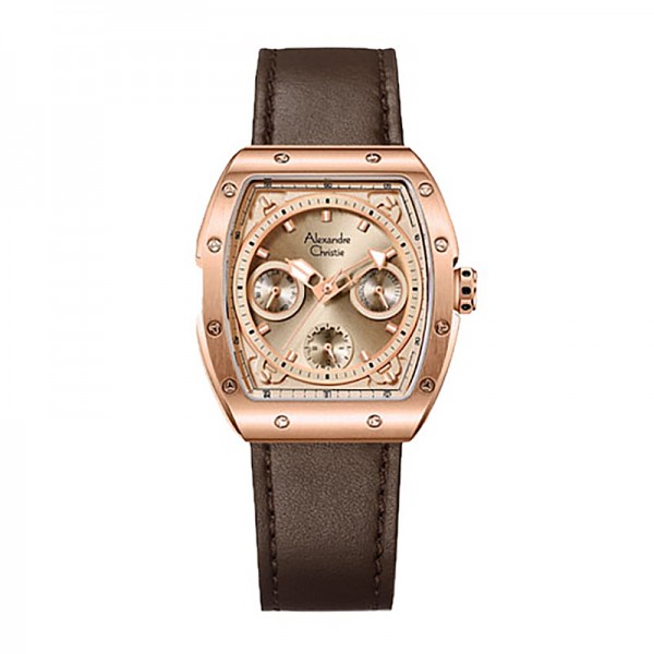 Alexandre Christie AC 6411 Full Rosegold Brown Lady BFLRGLN